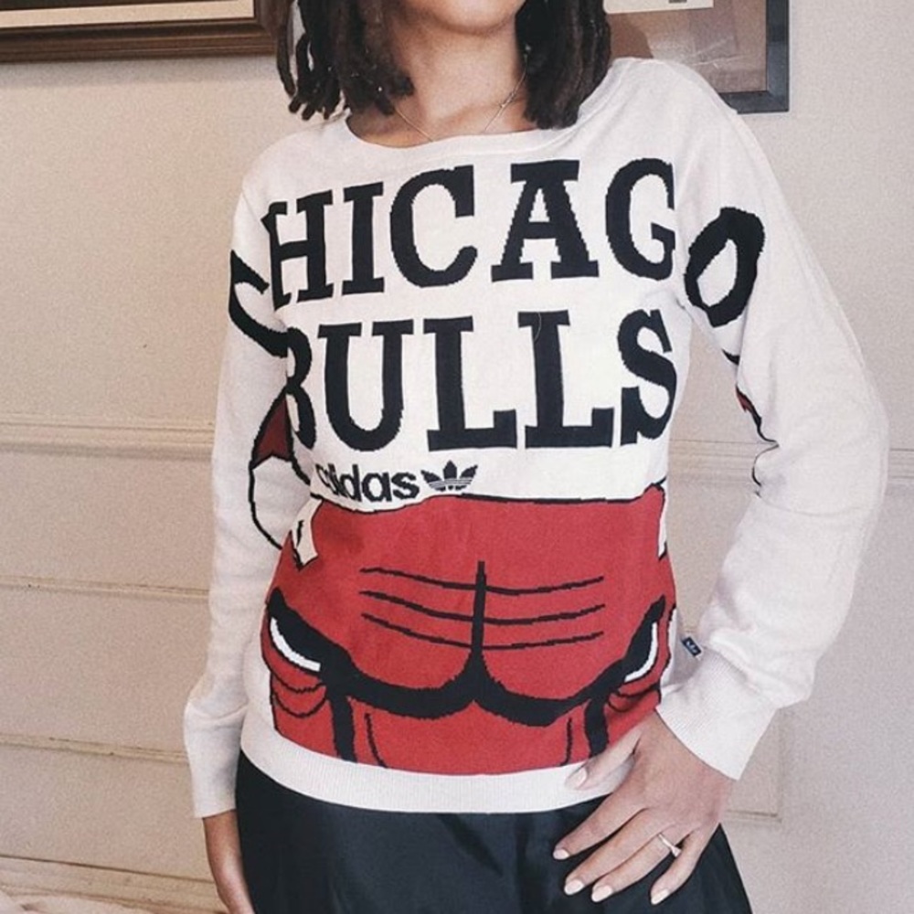 Vtg Adidas Chicago Bulls Sweater 00s